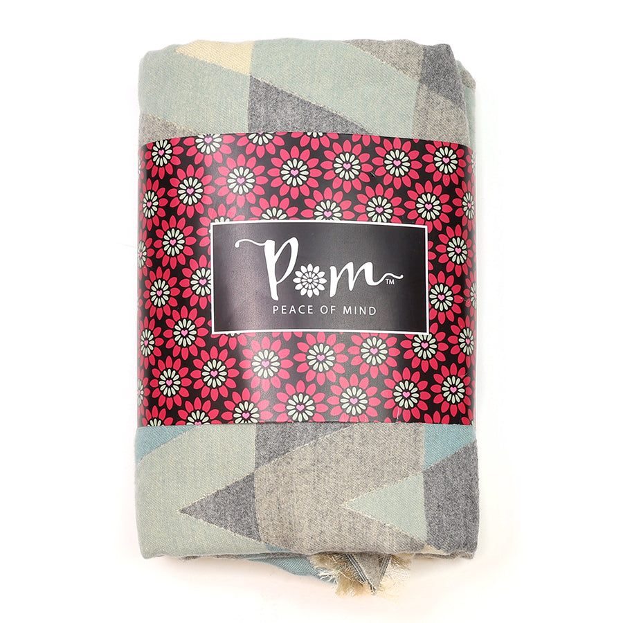 Recycled Blend Stripe Scarf Beige, Pink & Grey