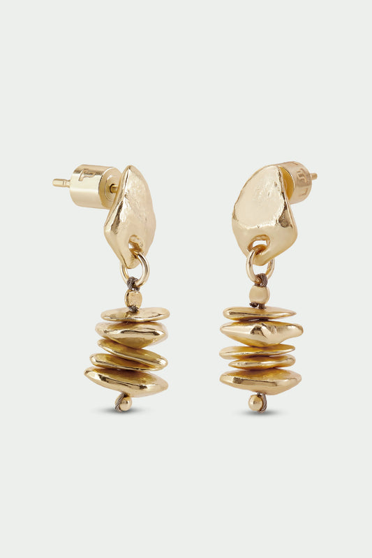 Row Earrings Gold