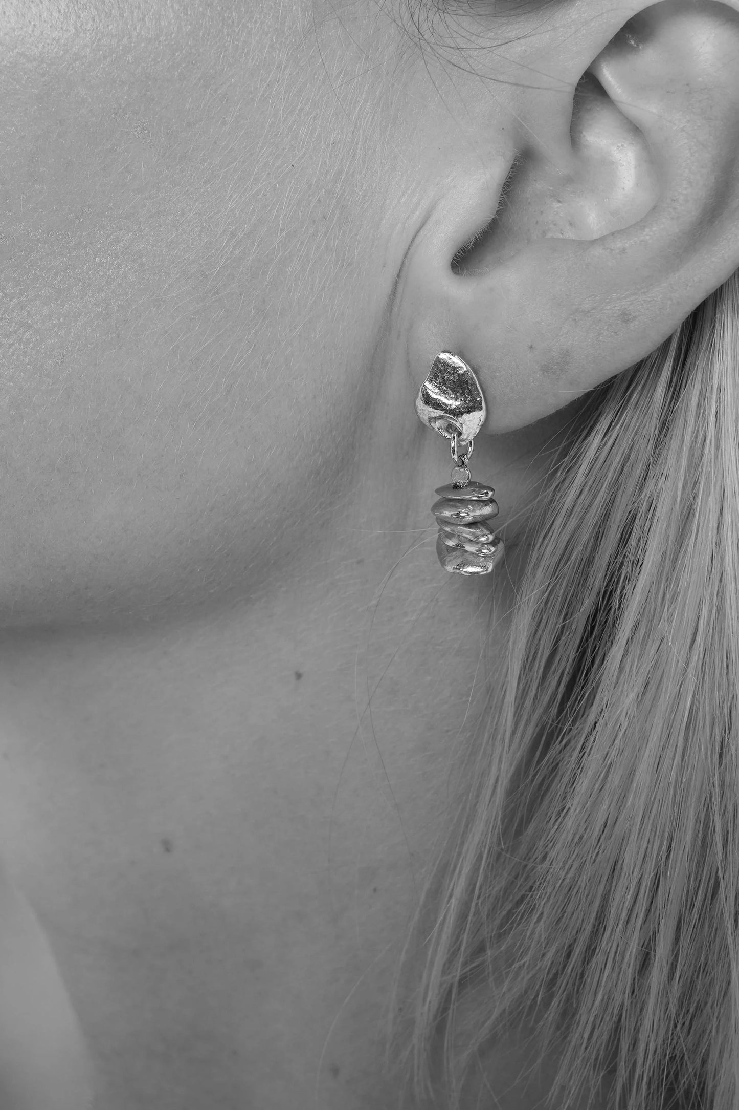 Row Earrings Silver