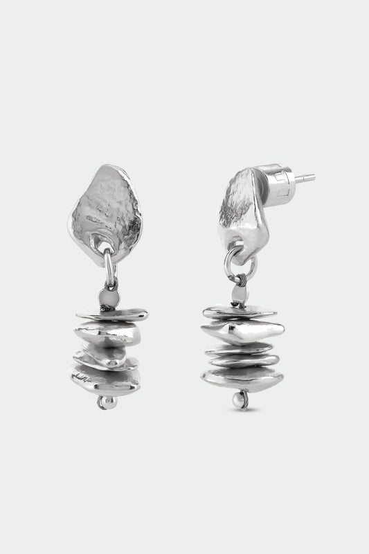 Row Earrings Silver