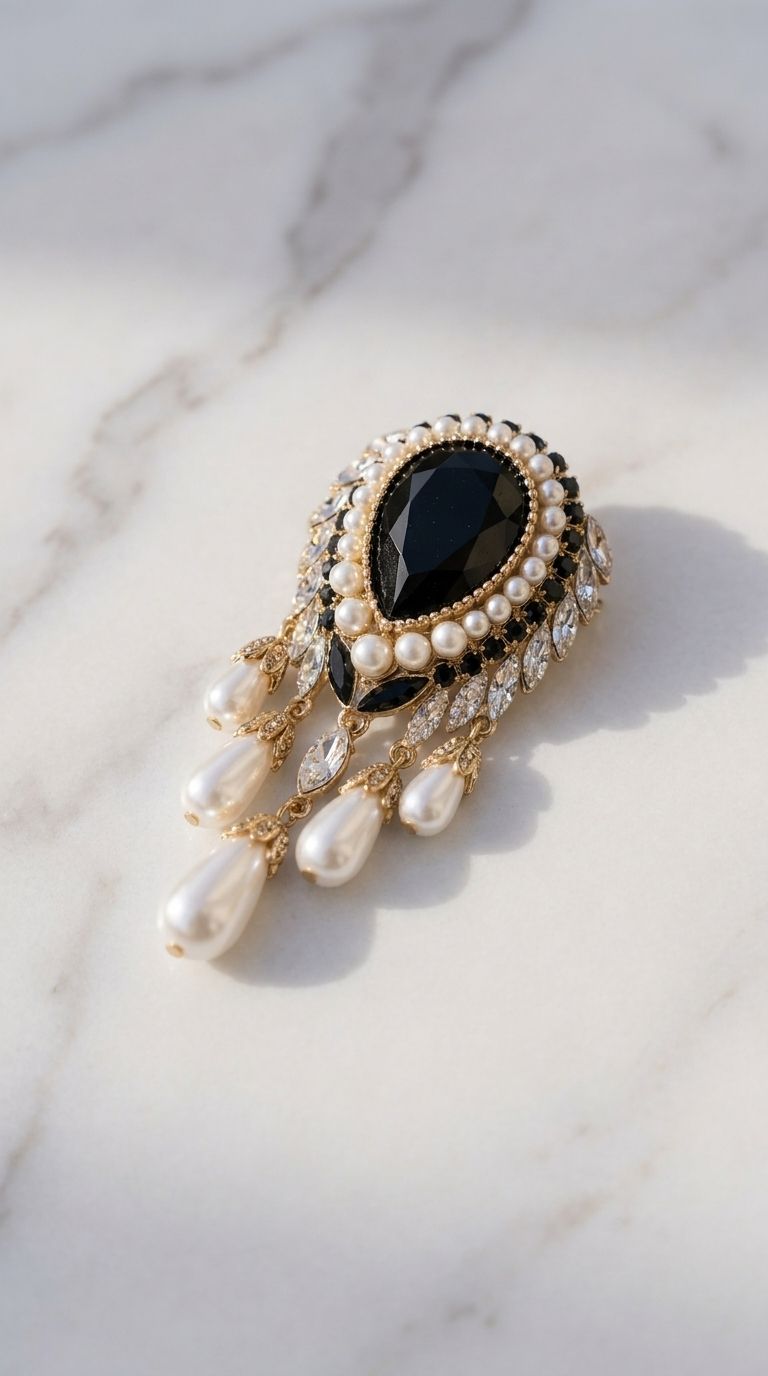 Envy Tear Drop Brooch