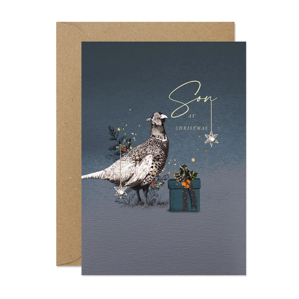 Son Pheasant Christmas Card