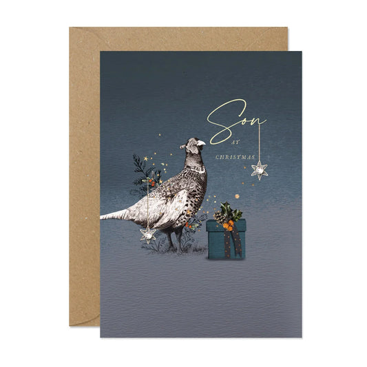Son Pheasant Christmas Card