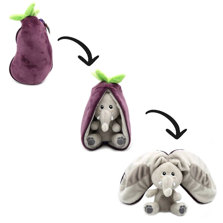 Flipetz Reset the Elephant/Aubergine 2-in-1