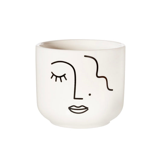 Abstract Face Large Planter