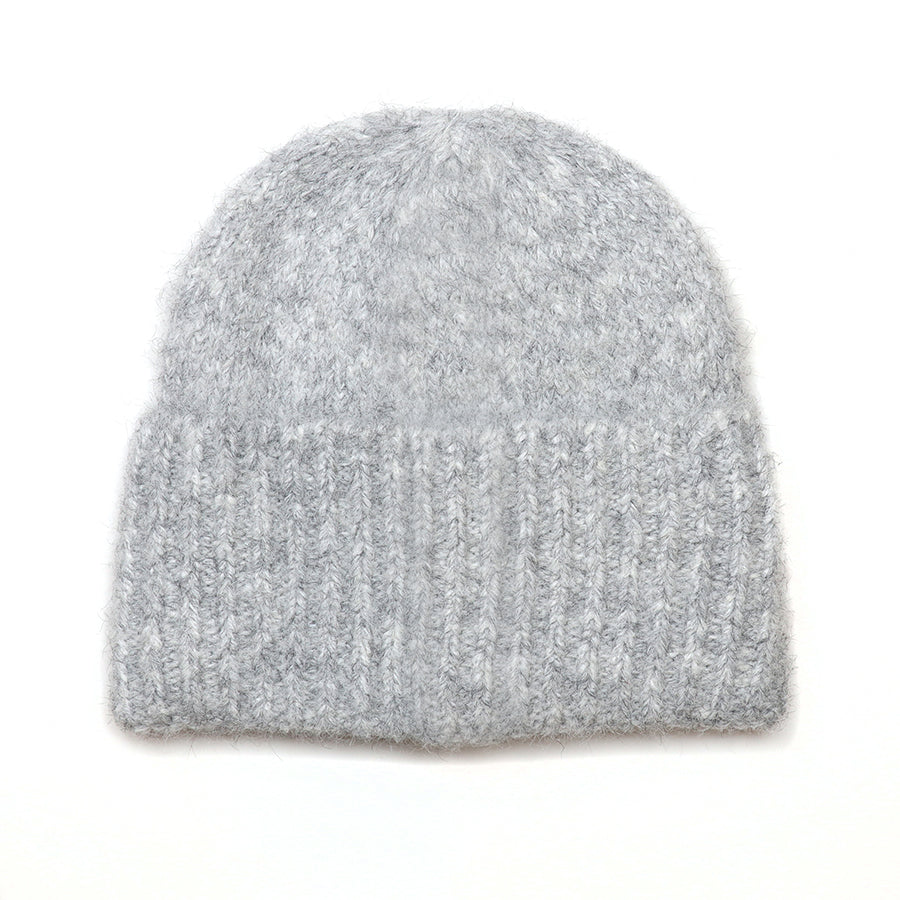 Recycled Blend Knit Beanie Grey
