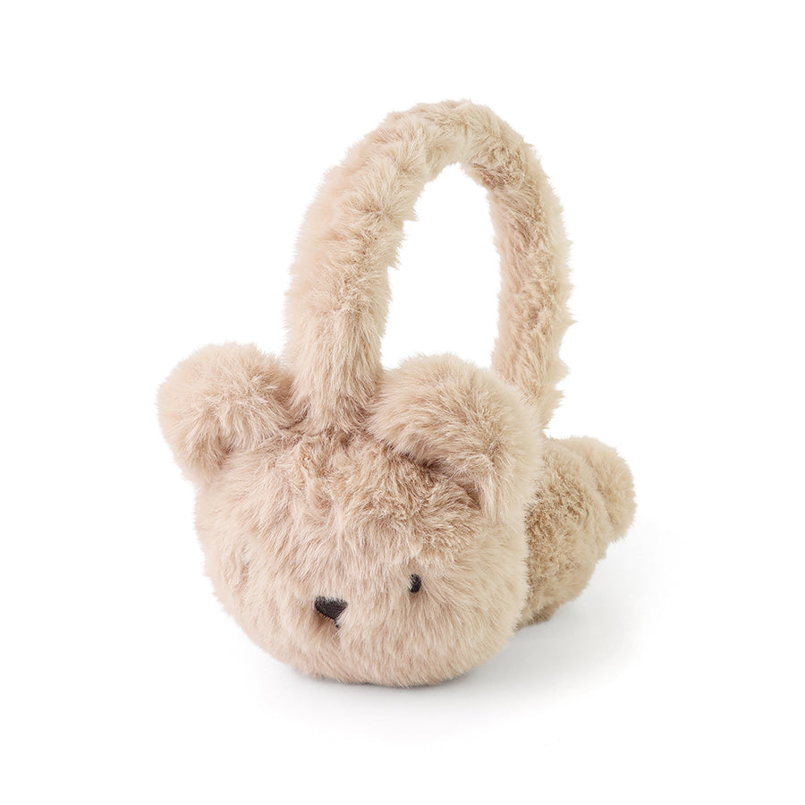 Barbara Bear Beige Earmuffs