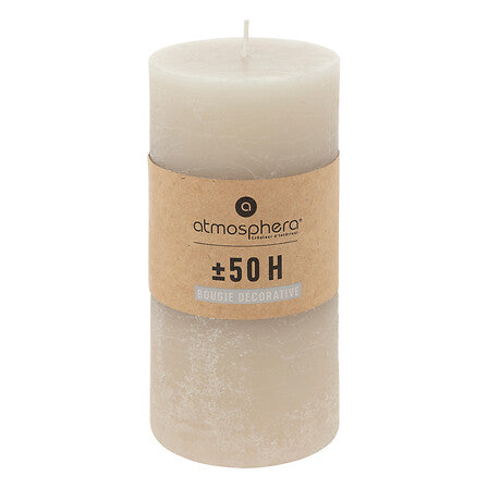 Olia Taupe Candle Tall