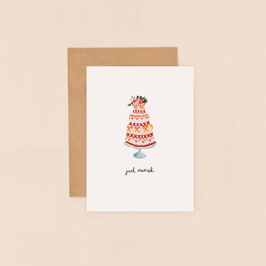 Just Married Mini Greetings Card