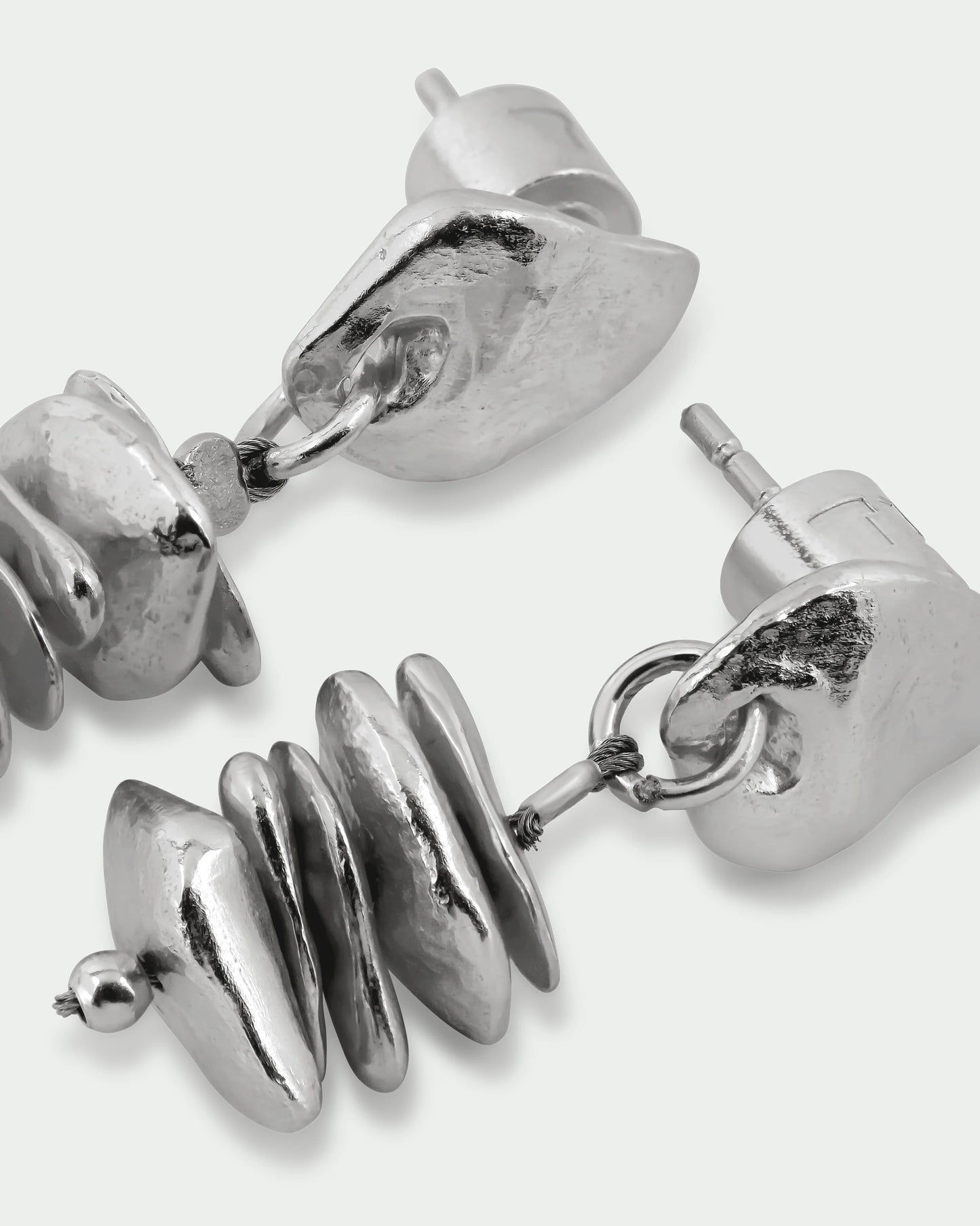 Row Earrings Silver