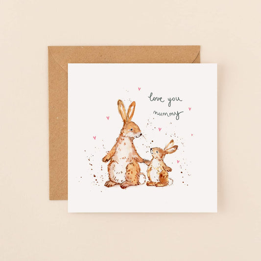 Bunnies Love You Mummy Greetings Card