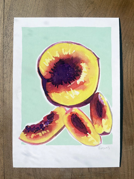 Nectarine A5 Art Print