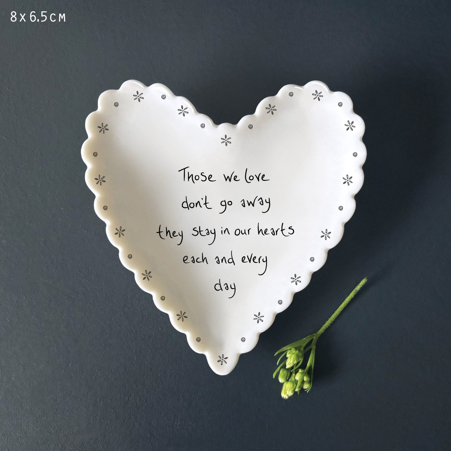 Porcelain Heart Scallop Dish Those We Love