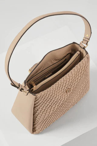 Luella Grey Flora Mushroom Weave Hobo Bag