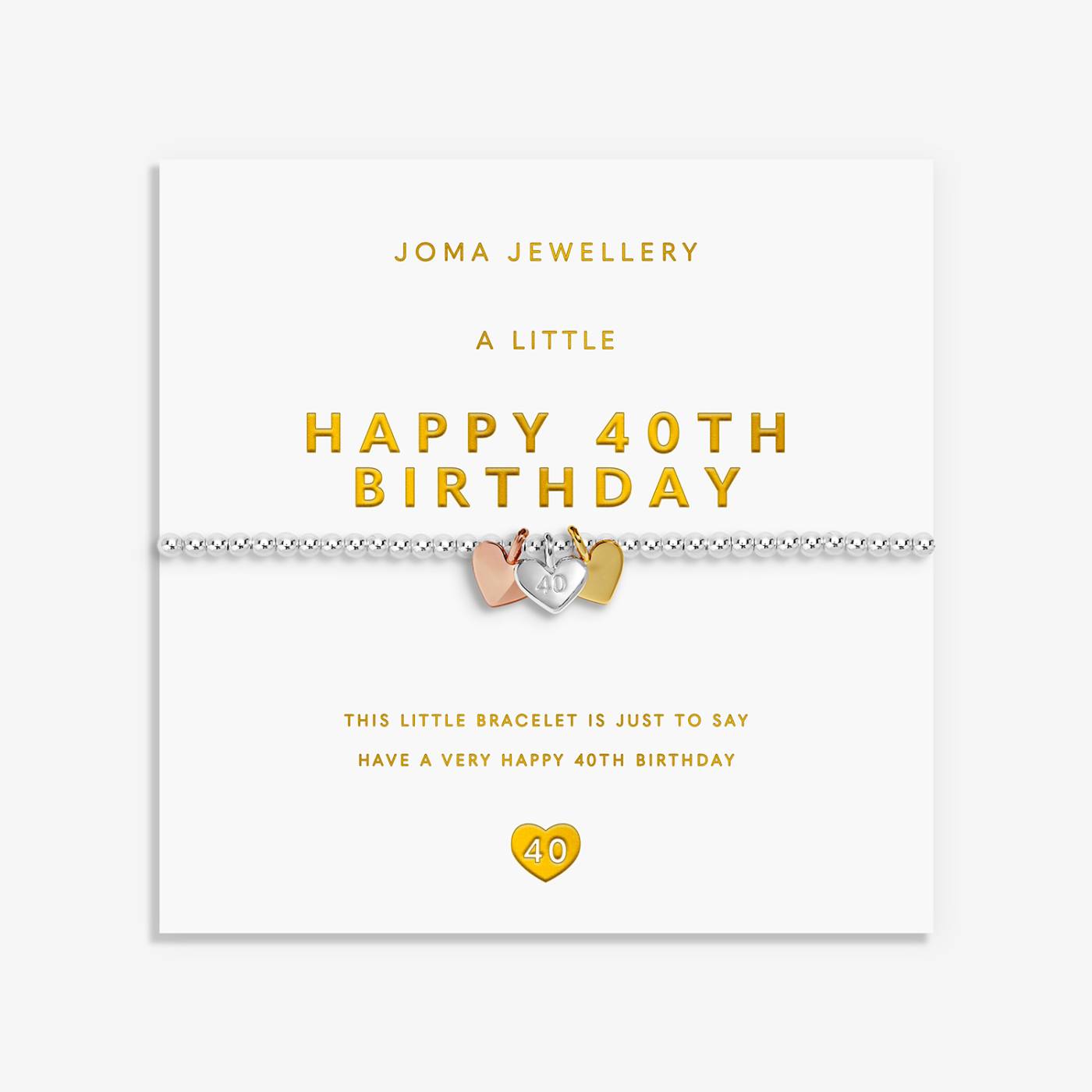 A Little ‘Happy 40th Birthday’ Bracelet