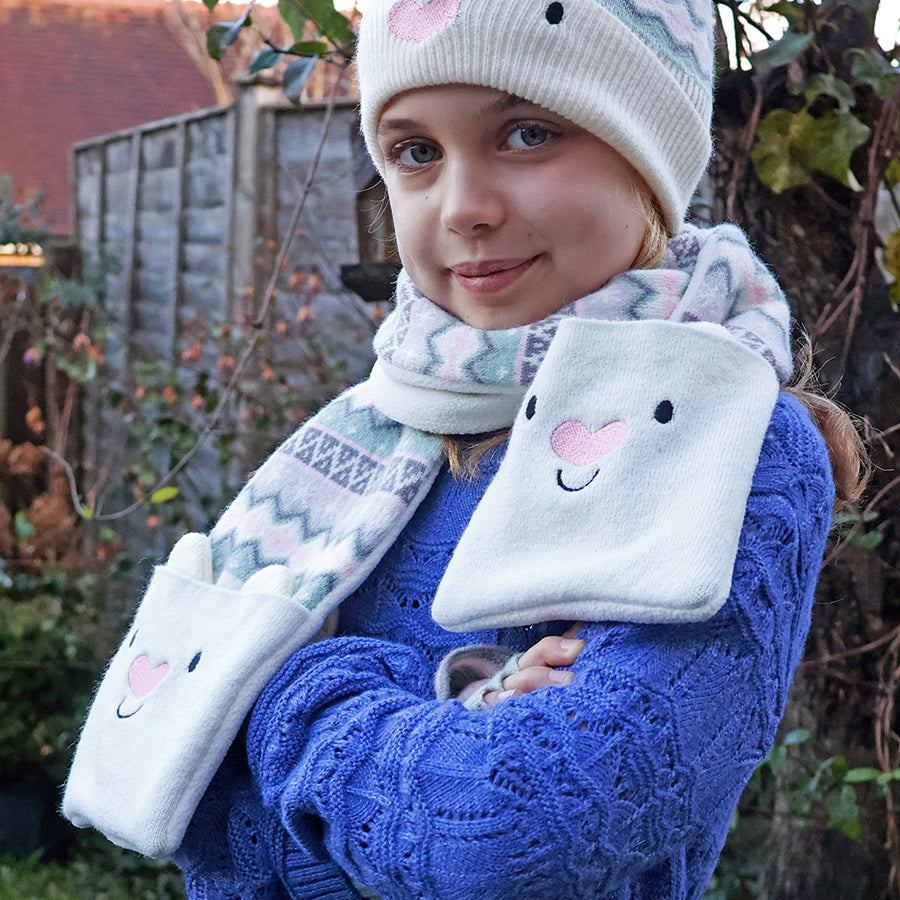 Penny Polar Bear Scarf With Pockets