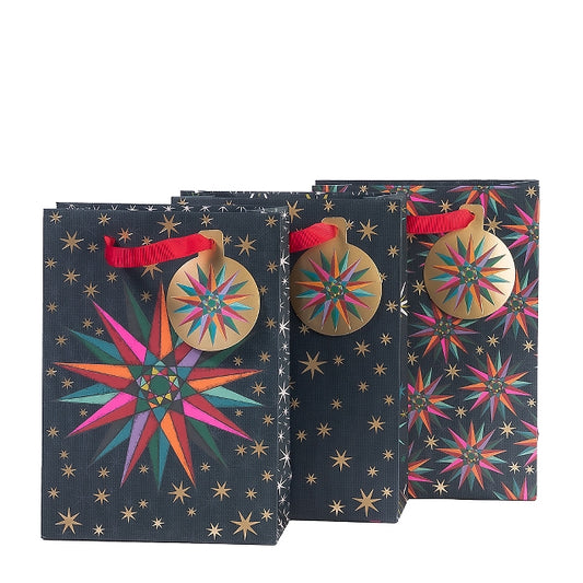 Christmas Multicoloured Stars Gift Bags