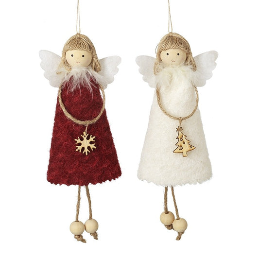 Christmas Angels In Fluffy Dress