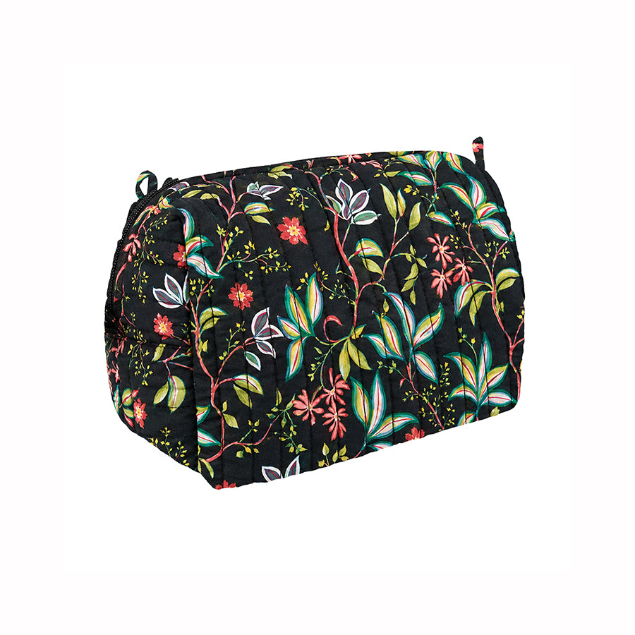 Botanical Vine Quilted Cosmetic Bag