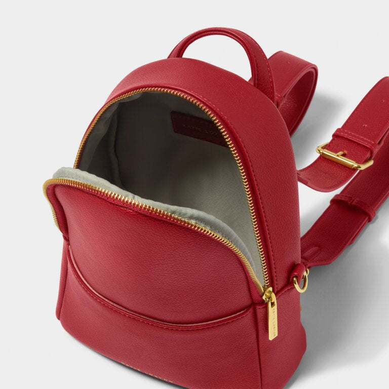 Mika Small Backpack in Garnet Red