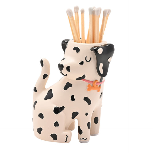 Raspberry Blossom Matchstick Holder- Dog