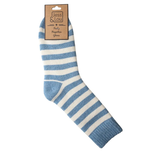 Blue Stripe Cosy Socks