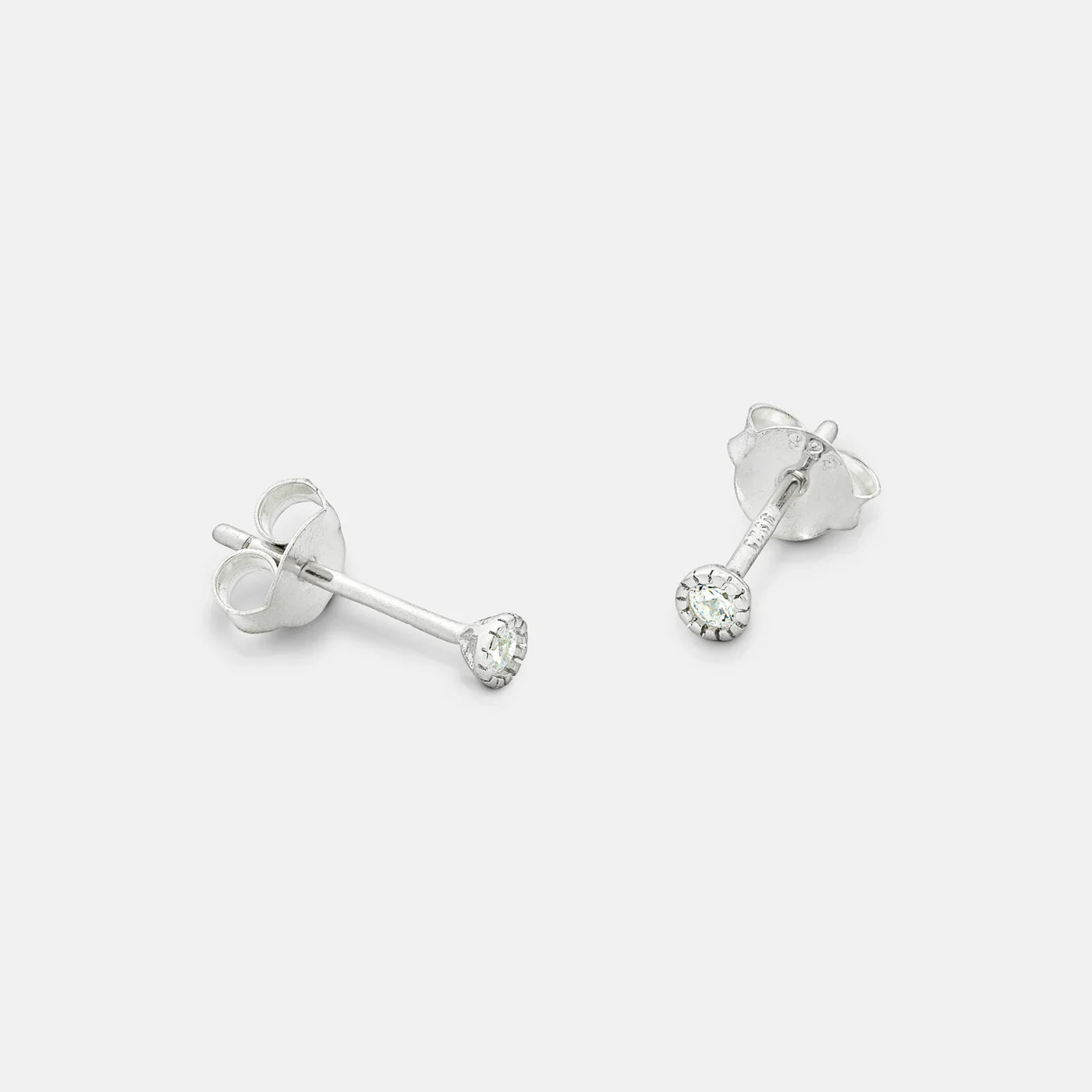 Crystal Silver Stud Earrings