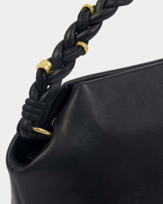 Katie Loxton Arden Braided Top Handle Bag in Black
