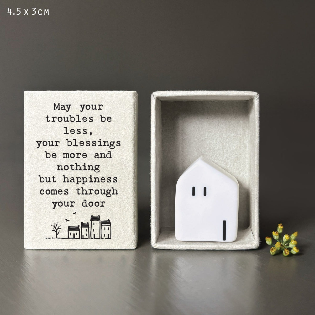 Matchbox Porcelain House May Your Troubles