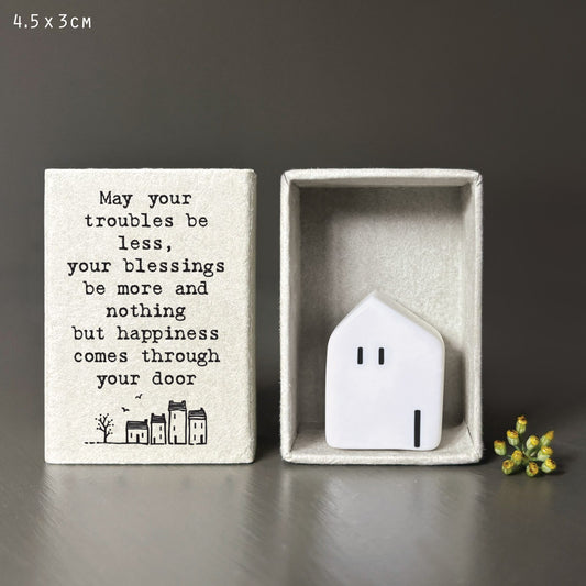 Matchbox Porcelain House May Your Troubles