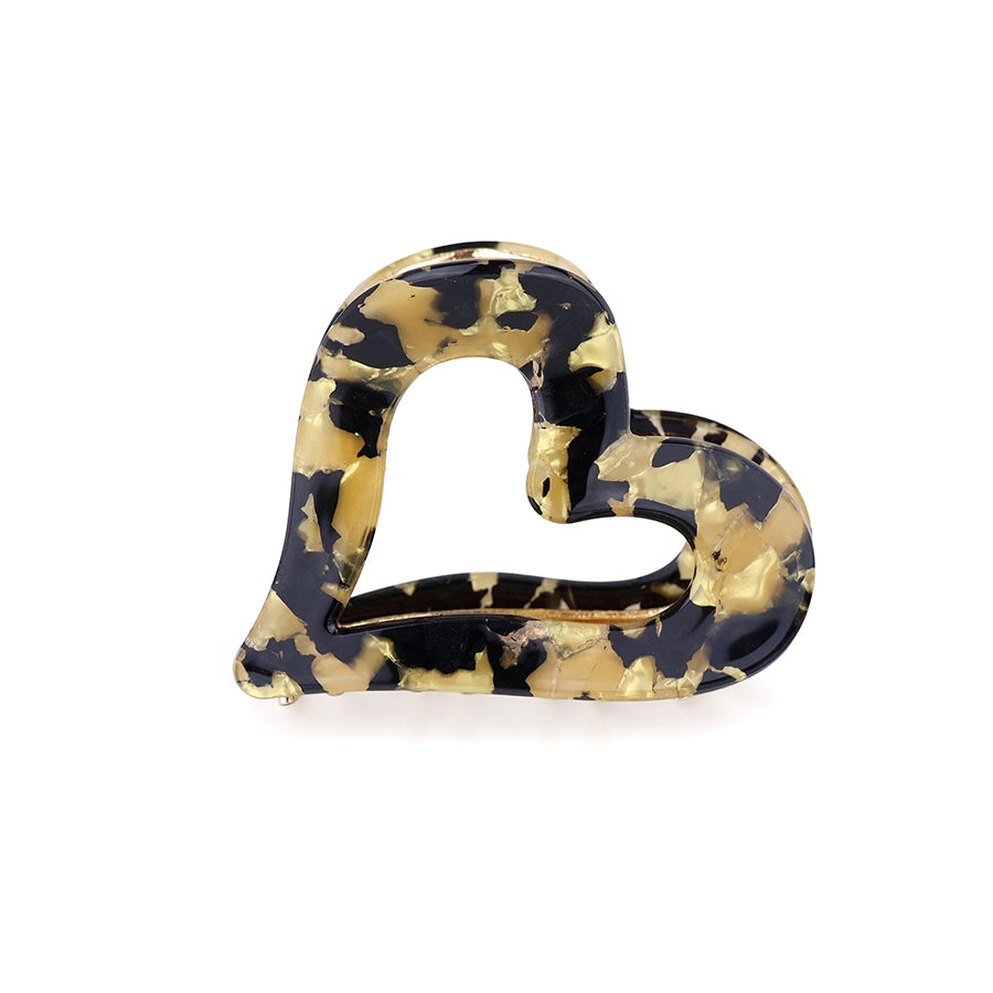 Tortoiseshell Heart Claw Clip