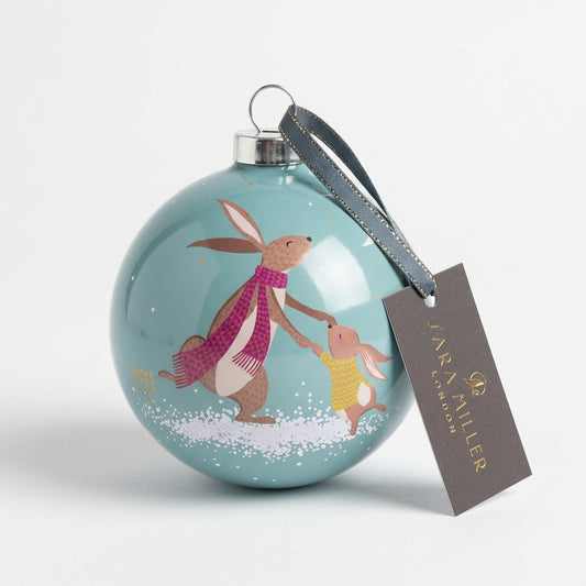 Sara Miller Dancing Rabbits Tin Bauble with Honeycomb Crunch
