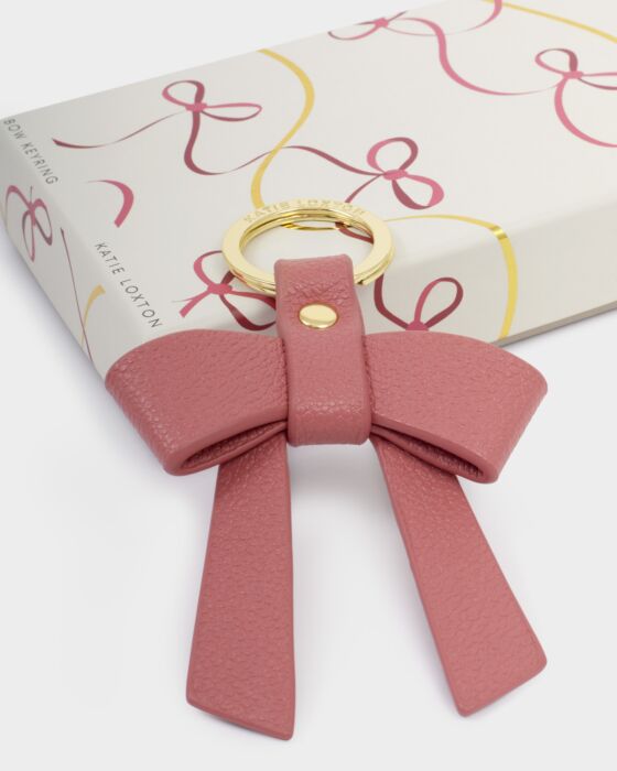 Katie Loxton Boxed Bow Keyring Pink
