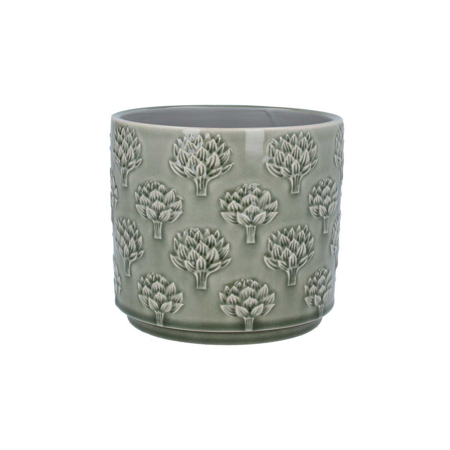 Green Artichoke Medium Stoneware Pot