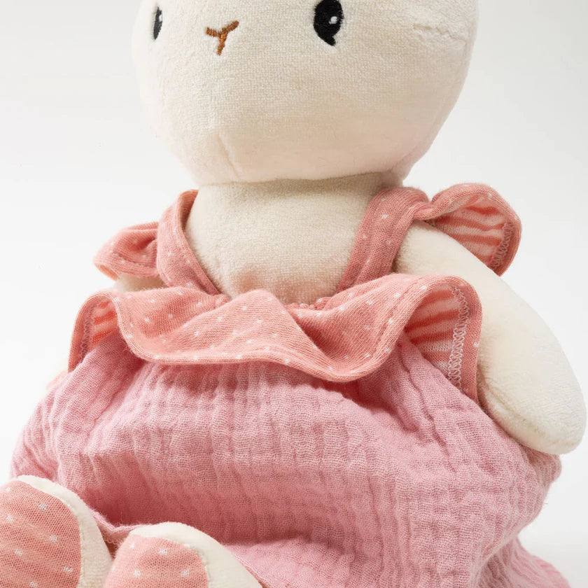 Large Organic Cotton Velour Rabbit Pink