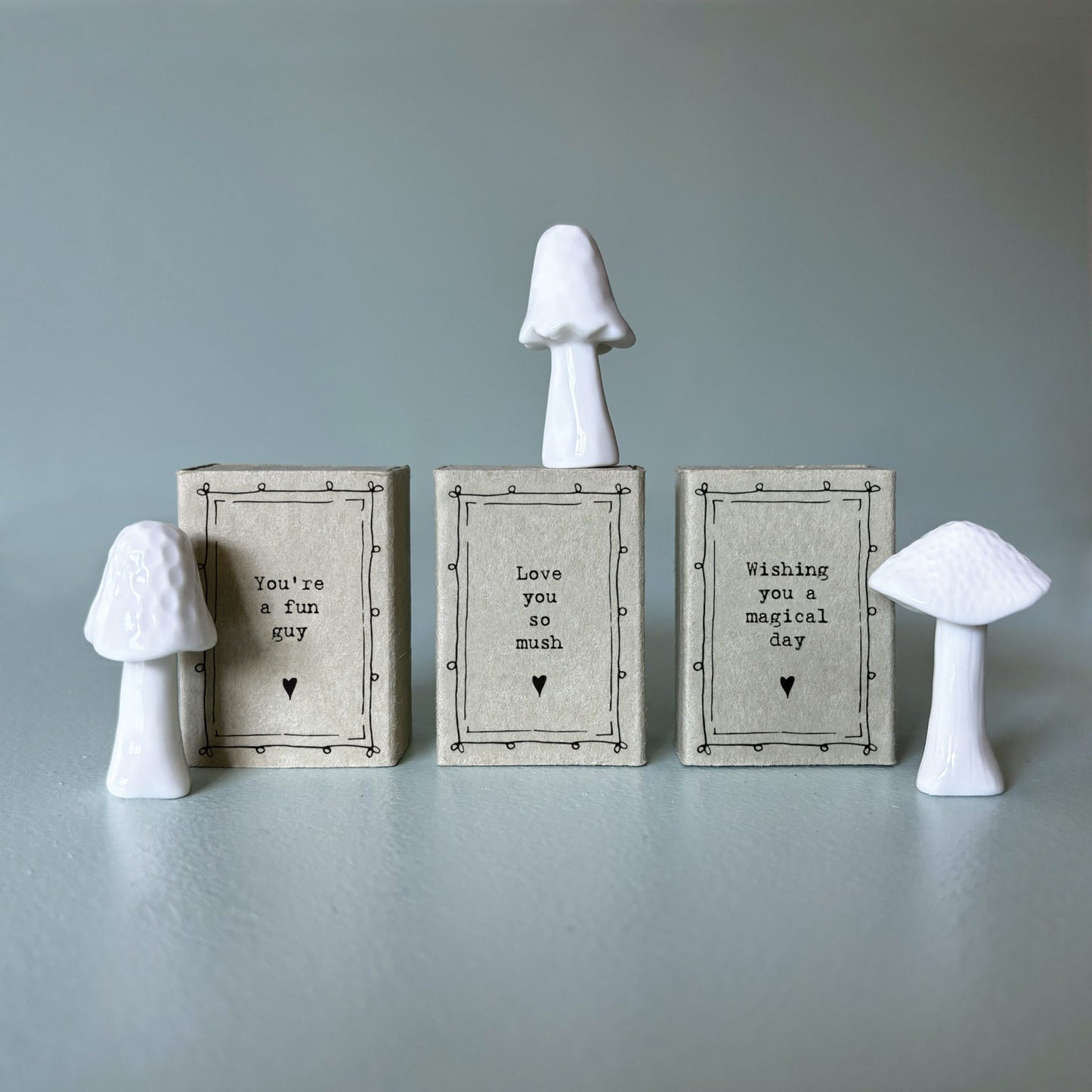 Fun Guy Matchbox Porcelain Mushroom