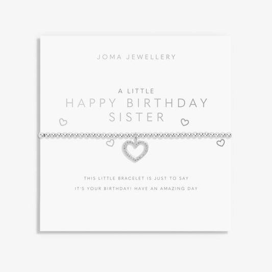 A Little ‘Happy Birthday Sister’ Bracelet In Silver