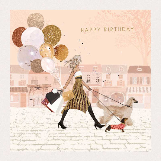 Happy Birthday Shopping Spree Greetings Card