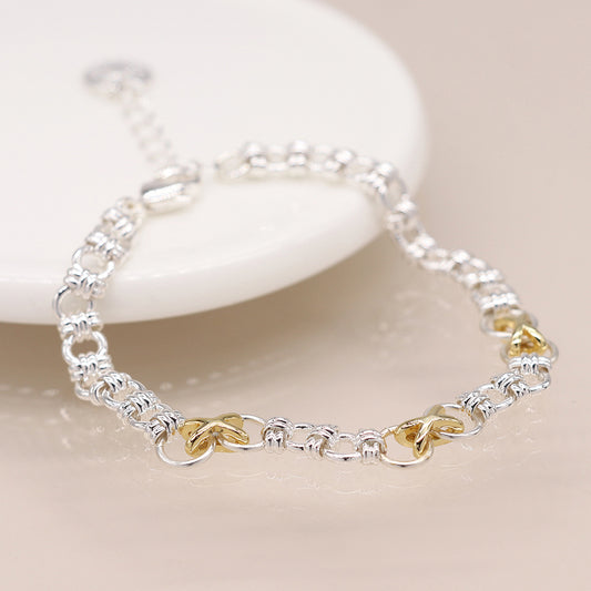 Knots & Crosses Bracelet Gold & Silver