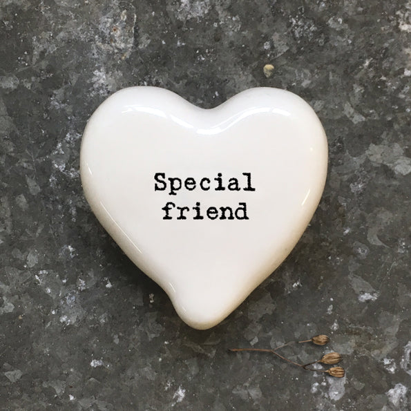Porcelain Heart Token Special Friend