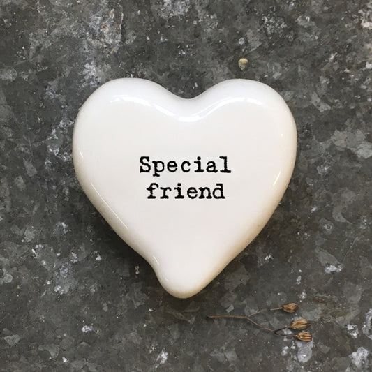 Porcelain Heart Token Special Friend