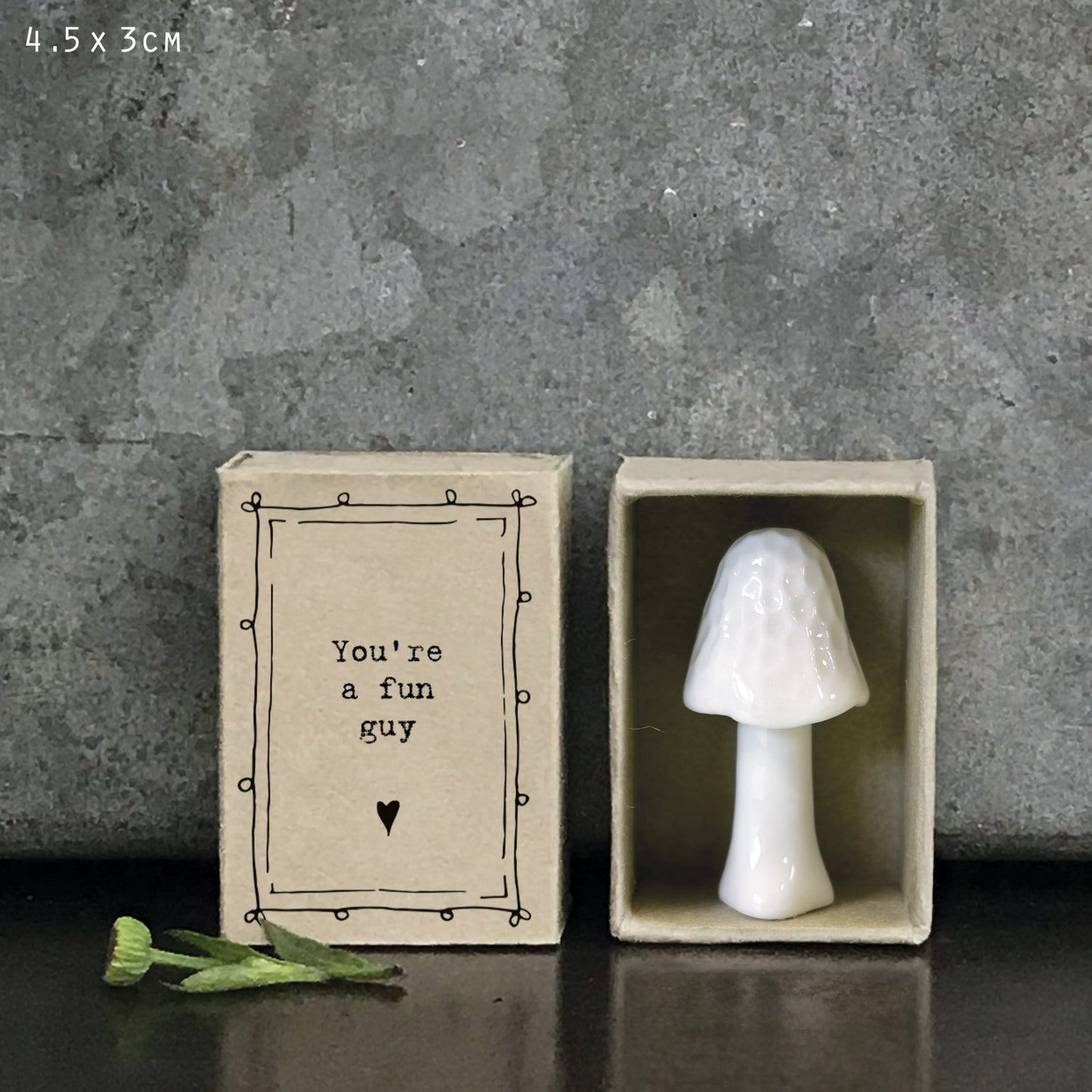 Fun Guy Matchbox Porcelain Mushroom