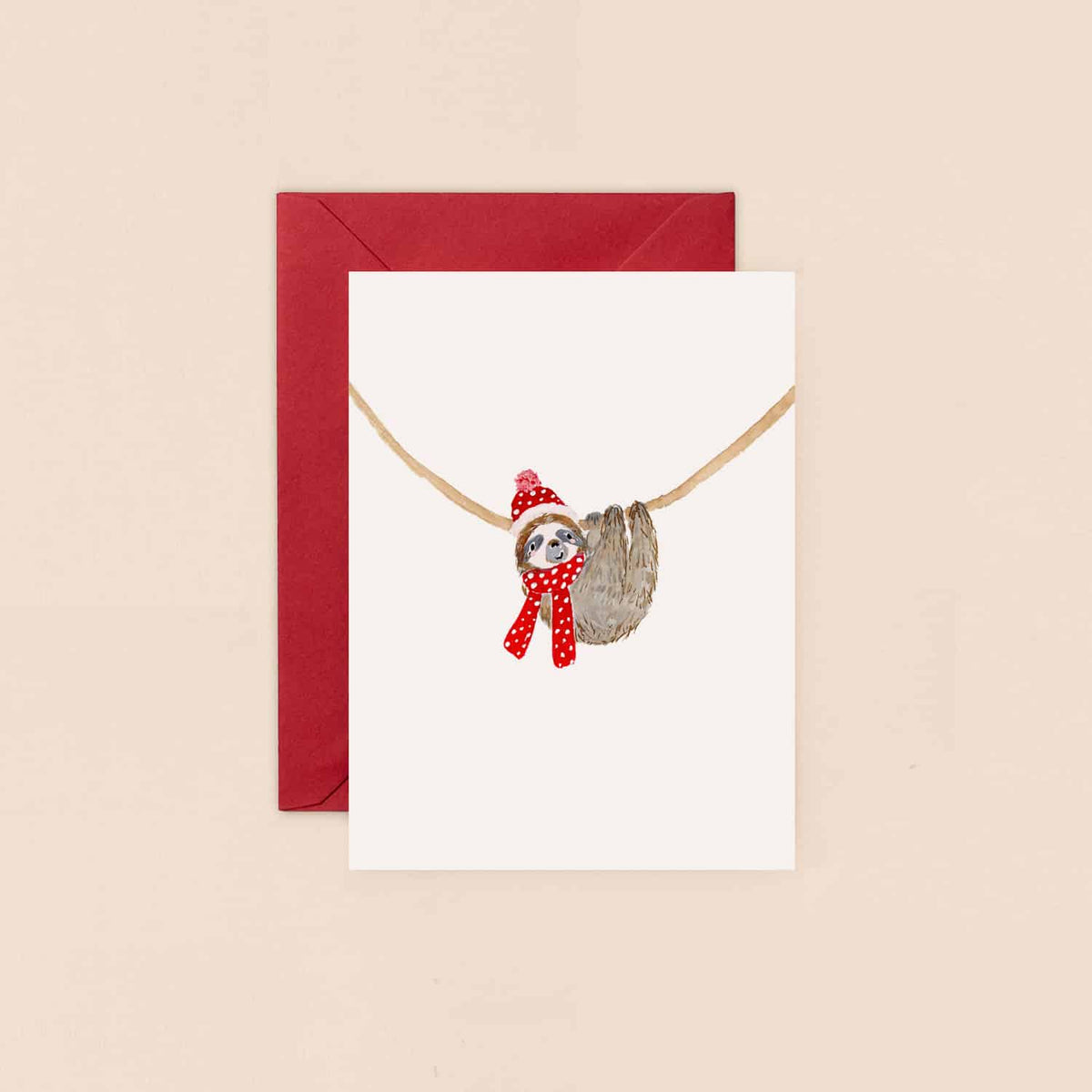 Christmas Sloth Christmas Card