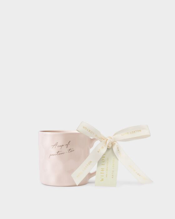 Katie Loxton Gift Bow Mug ‘A Cup Of Positivi-tea’