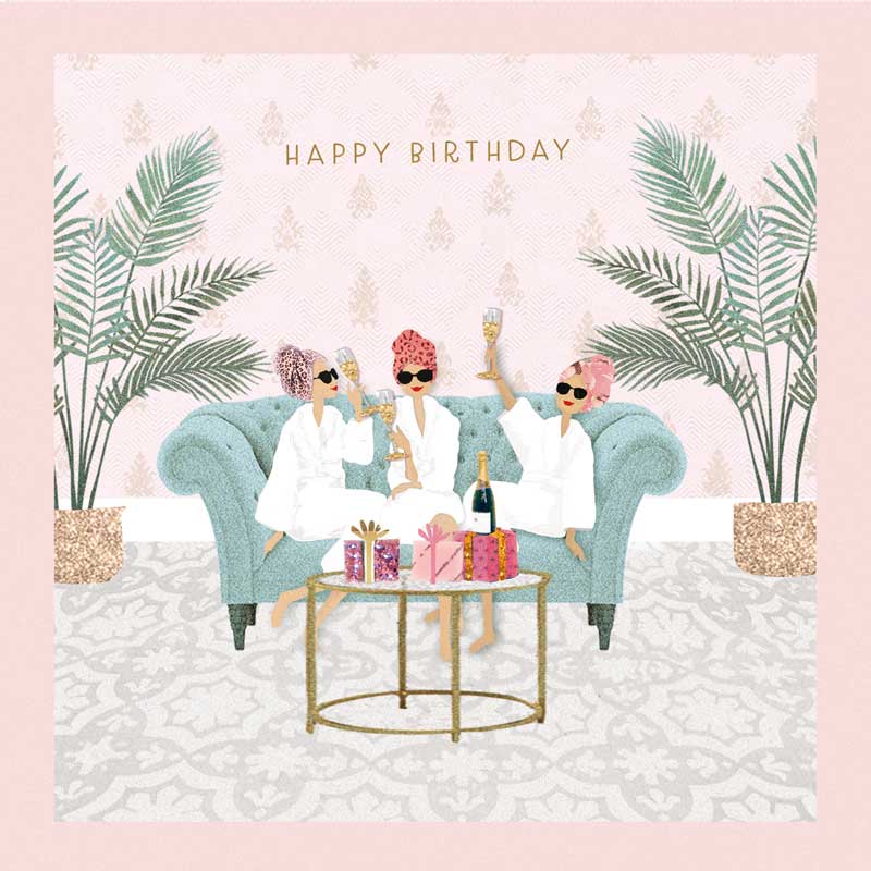 Happy Birthday Pamper Session Greetings Card
