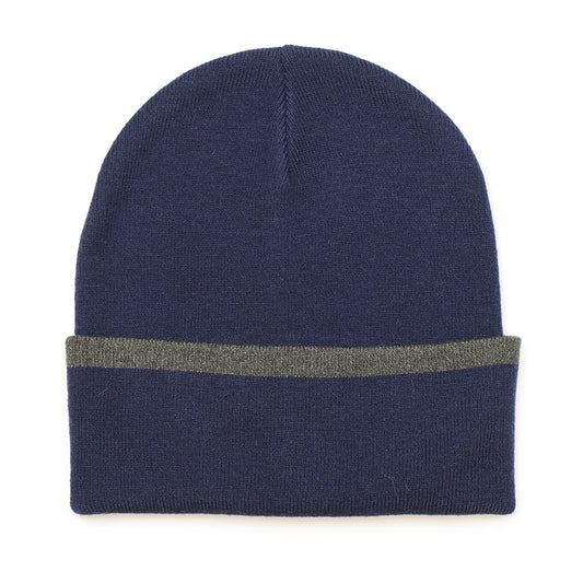 Men’s Knitted Hat Grey & Navy