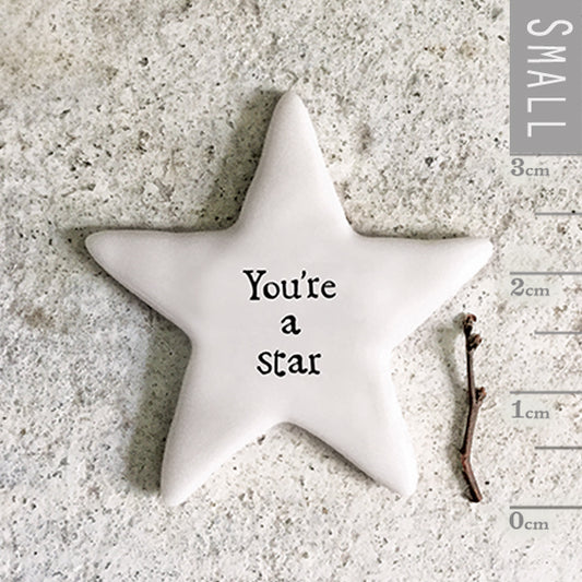Tiny Porcelain Star Token You’re A Star