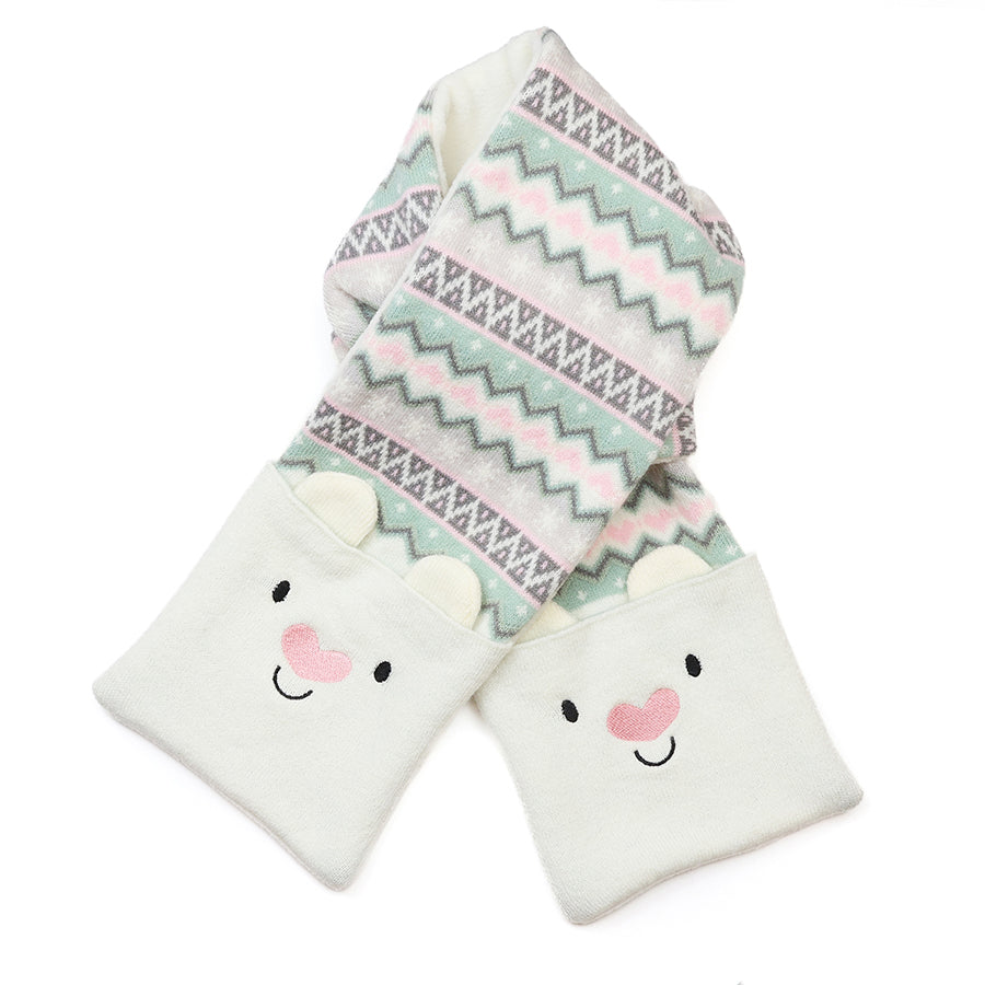 Penny Polar Bear Scarf With Pockets