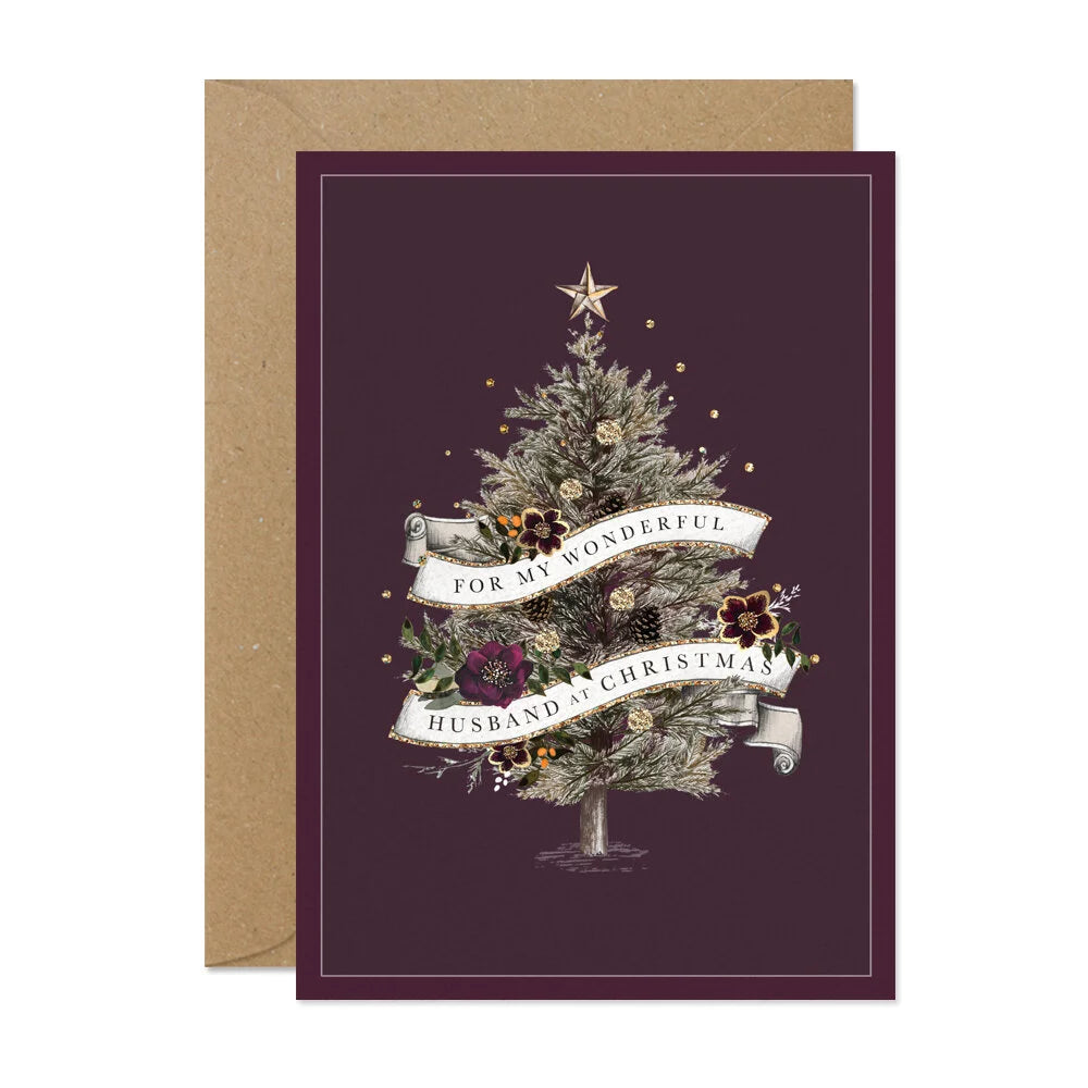Husband Tree Christmas Card