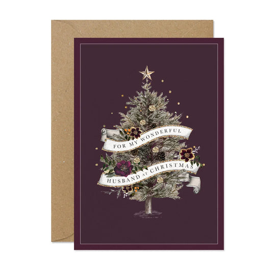 Husband Tree Christmas Card